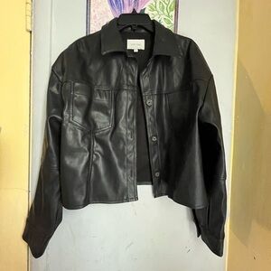 Love Tree Black Leather Jacket